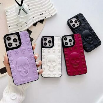 Skull heads silicone iphone case
