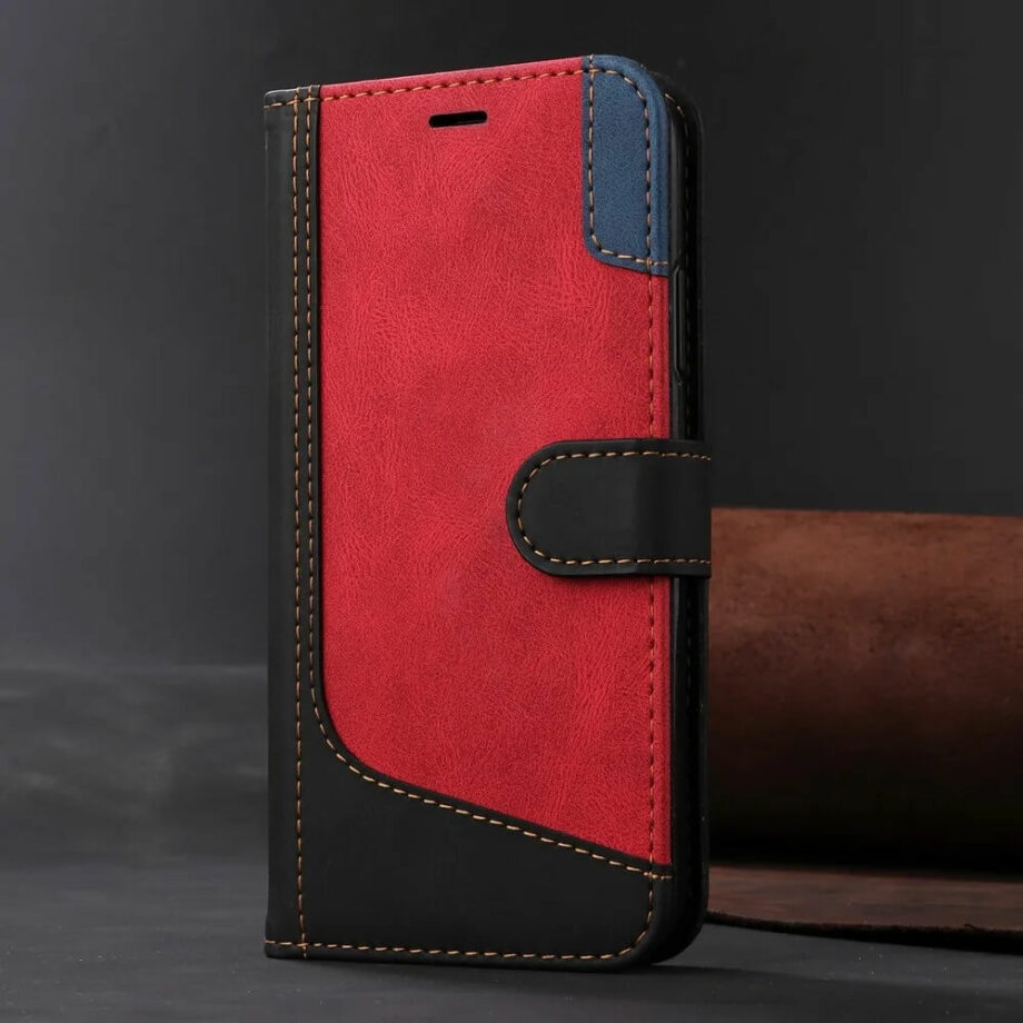 black Color Leather Flip Wallet Pixel Phone Case