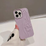 3D Water Ripple Shape Pattern iPhone Case- purple