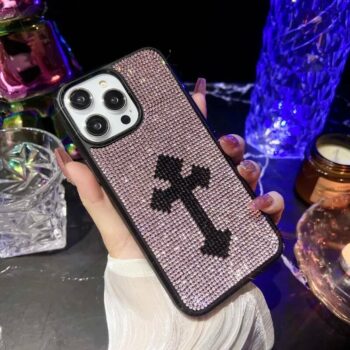 Fashion Crystal Diamond Cross iPhone Case