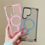 Hybrid Magnetic Clear Bumper Samsung Phone Case (1)