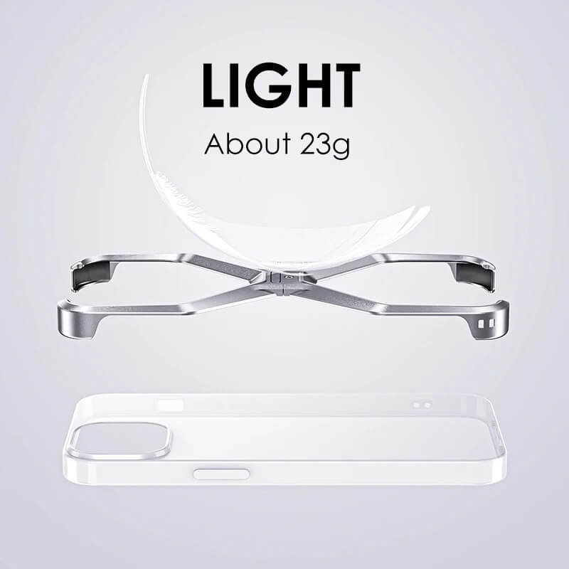Light Rimless Aluminum Alloy iPhone Case