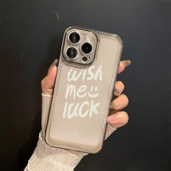 Shockproof Wish Me Luck Transparent iPhone Case