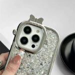 Silver Glitter Butterfly Plating Phone Case (1)