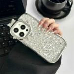 Silver Glitter Butterfly Plating iPhone Case (1)