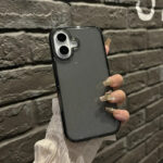 Black Glitter Soft Silicone iPhone 16 Case