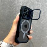 Magnetic Clear iPhone Case with Stash Stand