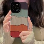 Colorful Wavy Stripe Texture iPhone Case
