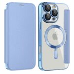Flip Leather Wallet Case for iPhone 16 Series -Sierra_blue