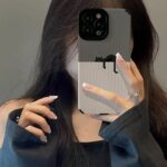 Stretching Black Cat iPhone Case