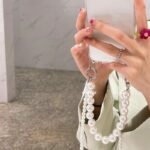 Pearl Chain Strap Clear iPhone Case (3)