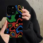 Abstract Fluid Art Colorful Wavy Design Shockproof iPhone Case