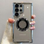 Silver Magnetic Wireless Case for S25 Series with Lens Cover
