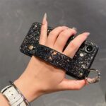 Glitter Samsung Phone Case with Hand Strap and Ring Holder