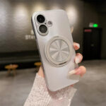 Gray Laser iPhone 16 Case with Stand