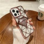 Pink Faceted Diamond Plating Glitter Crystal iPhone case