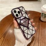 Purple 3D Faceted Diamond Plating Glitter Crystal iPhone case