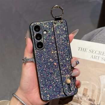 Sparkle Glitter Samsung Phone Case with Strap and Ring Holder