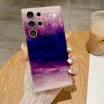 Aurora Purple Gradient Laser Case With Glass Camera Protector