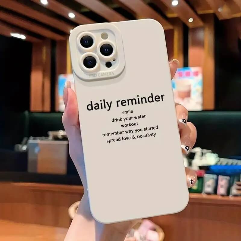 Daily Reminder Quote Soft White iPhone Case