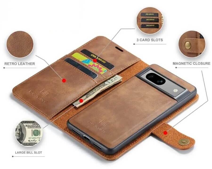 Magnetic Leather Wallet Case with Card Slots 50