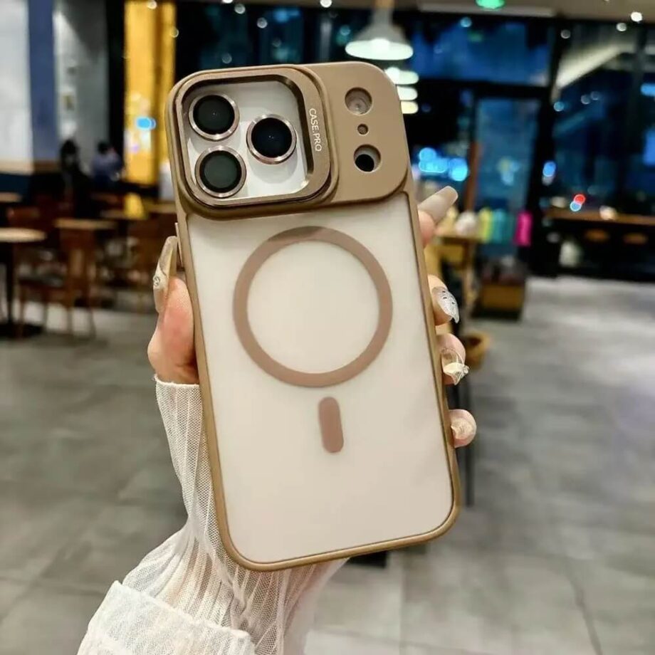 MagSafe Matte Armor Case with Camera Shield - Gold