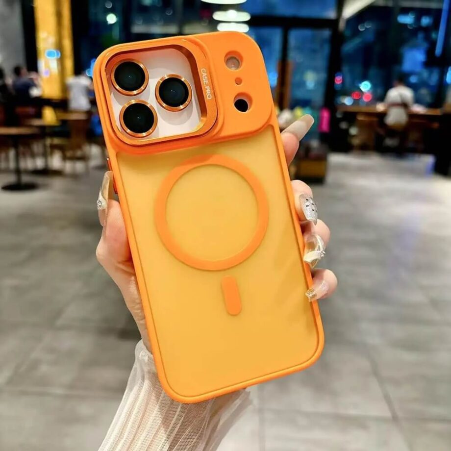 MagSafe Matte Armor Case with Camera Shield - Orange