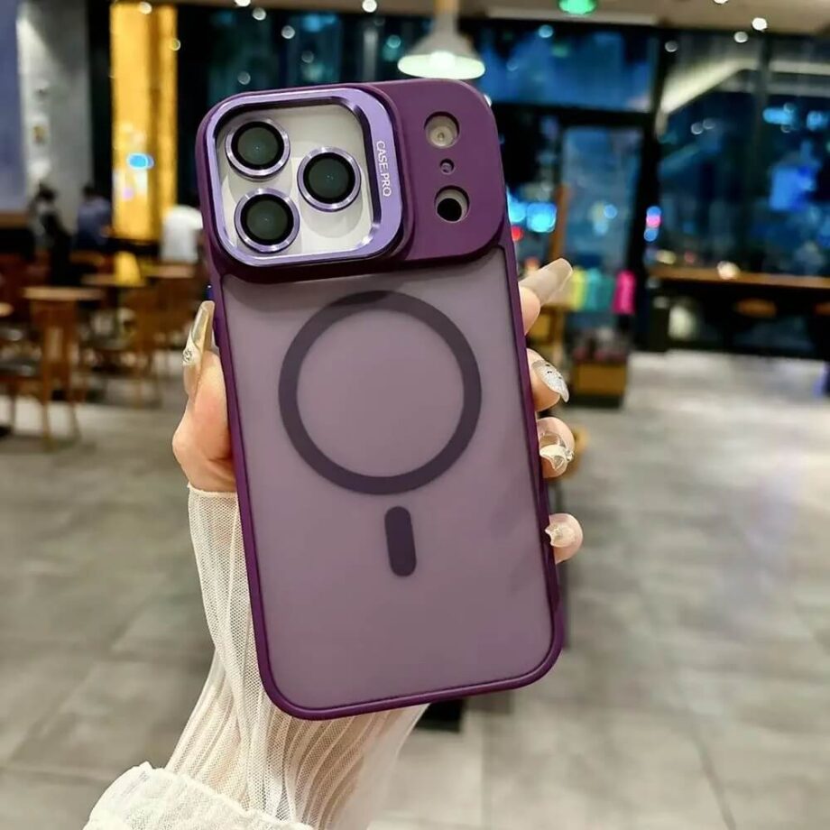 MagSafe Matte Armor iPhone Case with Camera Shield - Purple