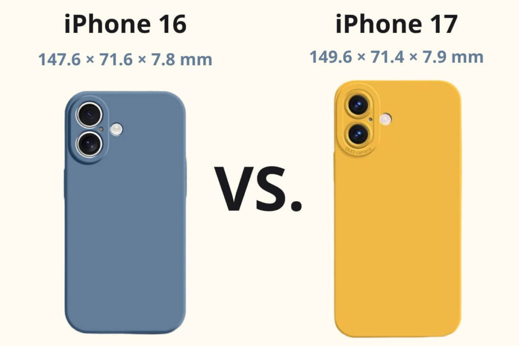 iPhone 16 vs iPhone 17 Case Fit & Size Comparison Visual