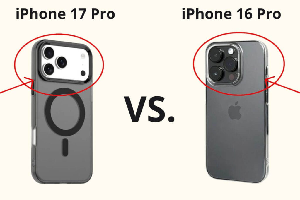 iPhone 17 Pro camera bump vs. iPhone 16 Pro case fit