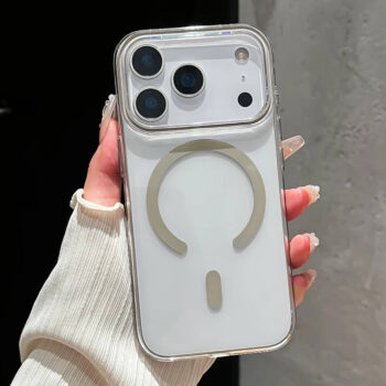 Clear Acrylic MagSafe Case with Colored Ring for iPhone 17 Series