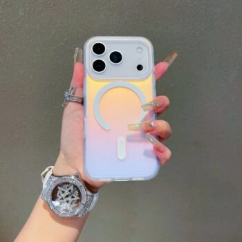 MagSafe Laser Gradient Sunset Matte iPhone Case