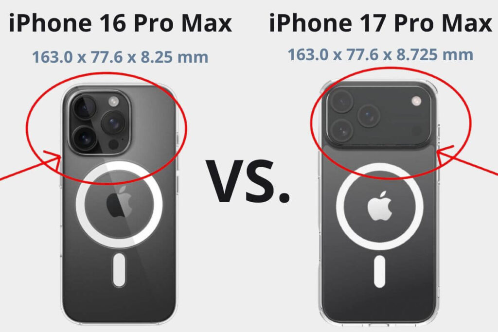 iPhone 17 Pro Max Design Changes vs iPhone 16 Pro Max Case