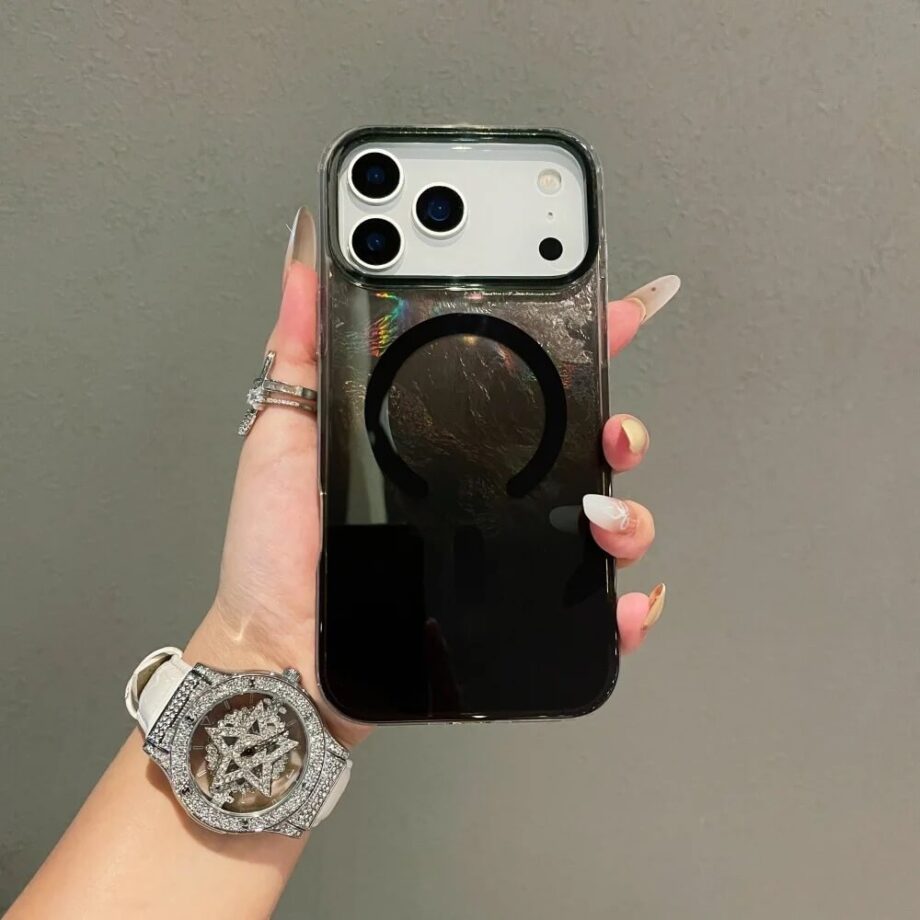 Black Holographic Radiant MagSafe Case for iPhone 17 Series