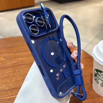 Clear Kickstand MagSafe Case with Hand Strap for iPhone 17 series