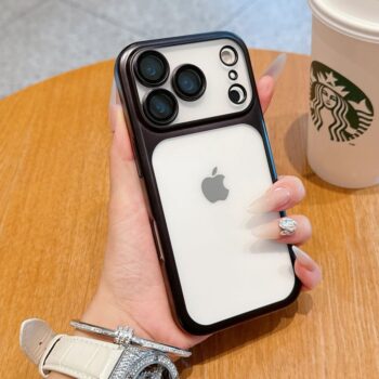 Frosted Shockproof Case with Full Camera Glass Cover