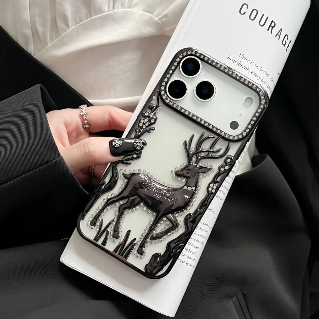3D Crystal Deer Plating iPhone Case (3) 3D Crystal Deer Plating iPhone Case (3)