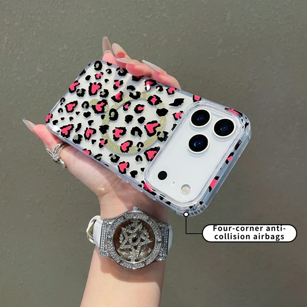 Clear Leopard Heart MagSafe iPhone Case (2) Clear Leopard Heart MagSafe iPhone Case (2)
