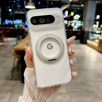Clear Matte Magnetic Ring Kickstand Case for Pixel 10 Series