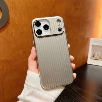 Luxury Metallic Ribbed Armor iPhone Case (2)