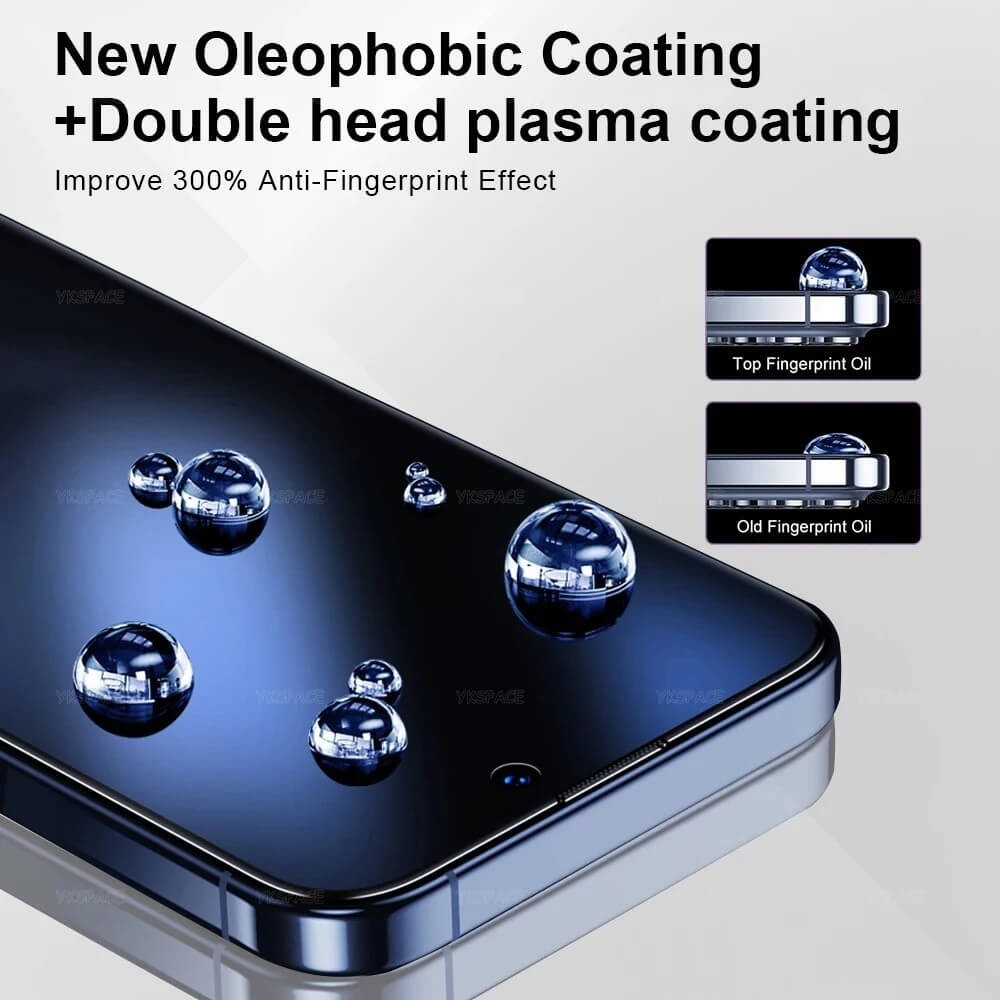 Oleophobic coating water test Oleophobic coating water test