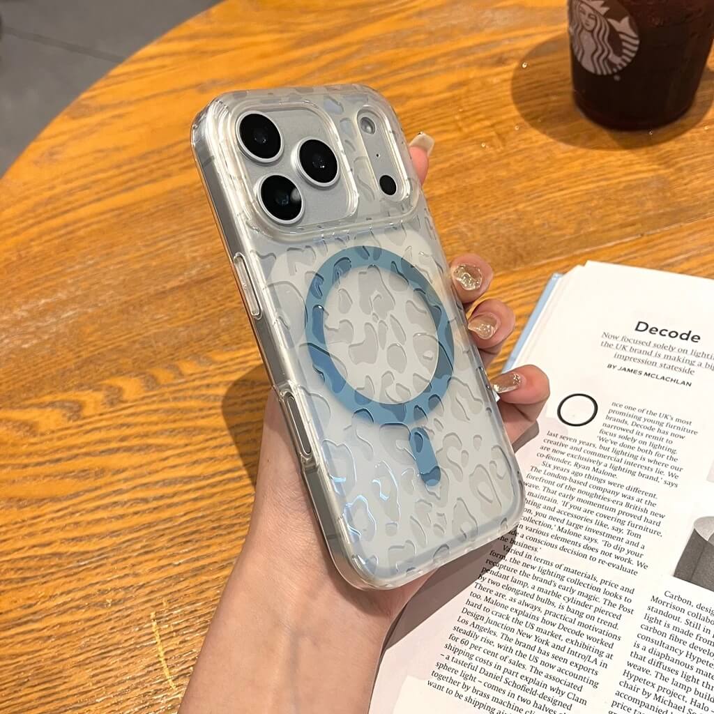 Illusory Amber Leopard Magnetic Clear iPhone Case (3) Illusory Amber Leopard Magnetic Clear iPhone Case (3)