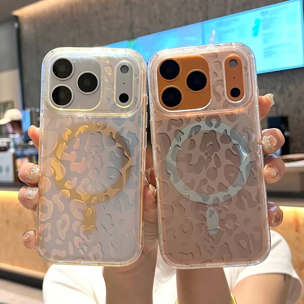 Illusory Amber Leopard Magnetic Clear iPhone Case (5) Illusory Amber Leopard Magnetic Clear iPhone Case (5)