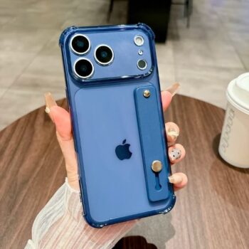 Clear TPU iPhone Case with Back Strap Holder