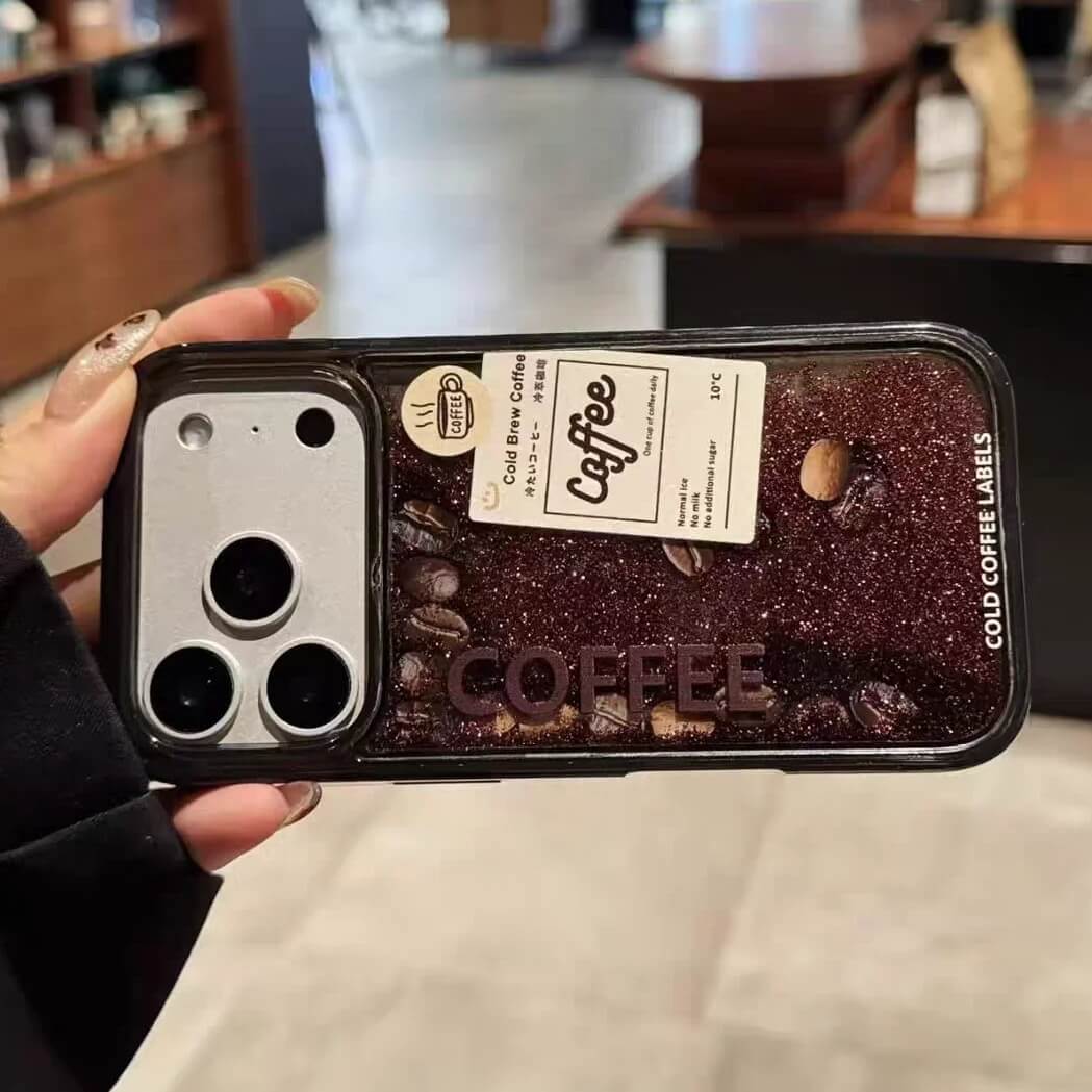 Floating Coffee Quicksand Glitter Phone Case (1) Floating Coffee Quicksand Glitter Phone Case (1)