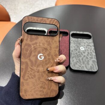 Leopard Leather-Texture Magnetic Case for Pixel 9, 9 Pro, & 9 Pro XL
