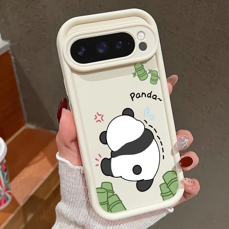 White Cute Panda Bamboo Matte Phone Case Cute Panda Bamboo Matte Phone Case