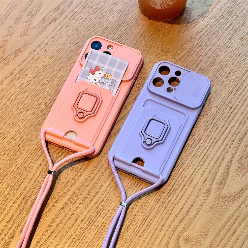 Crossbody Strap Phone Case with Sliding Lens Protection and Card Slot Crossbody Strap Phone Case with Sliding Lens Protection and Card Slot