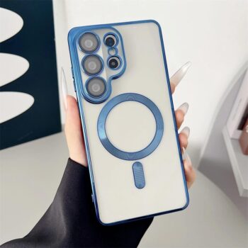 Magnetic Clear TPU Case with Metallic Frame for Galaxy S26 Ultra