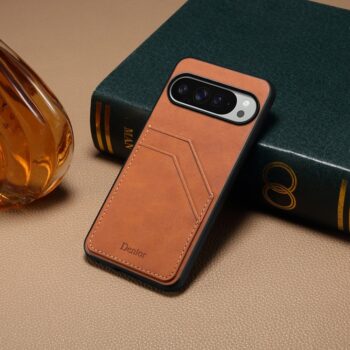 Stitched Leather Card Holder Case for Google Pixel 10 Series